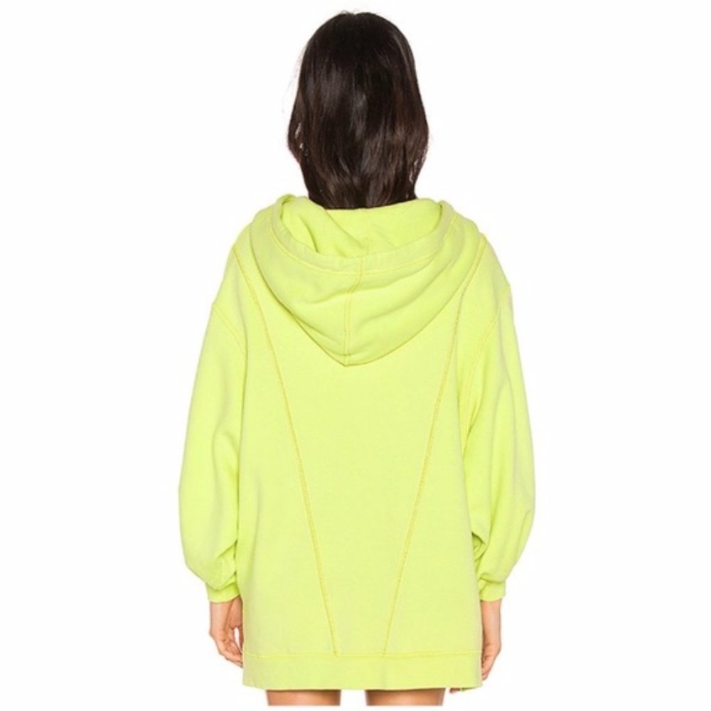 NWT FREE PEOPLE  High Road Pullover Hoodie Lime - Picture 2 of 4